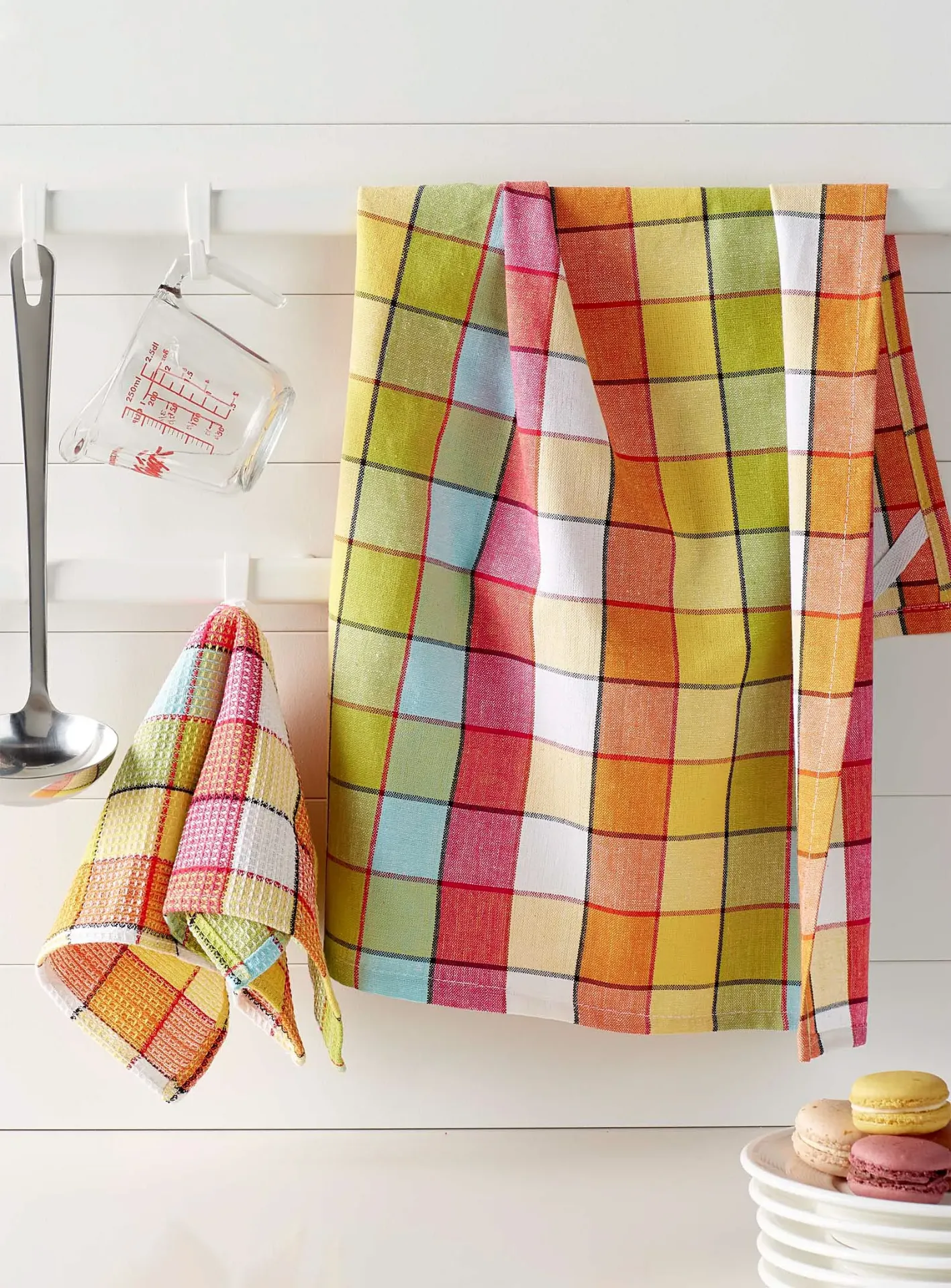 [A1841J] 100% COTTON TEATOWEL - 68 X 48CM - THIN CHECK